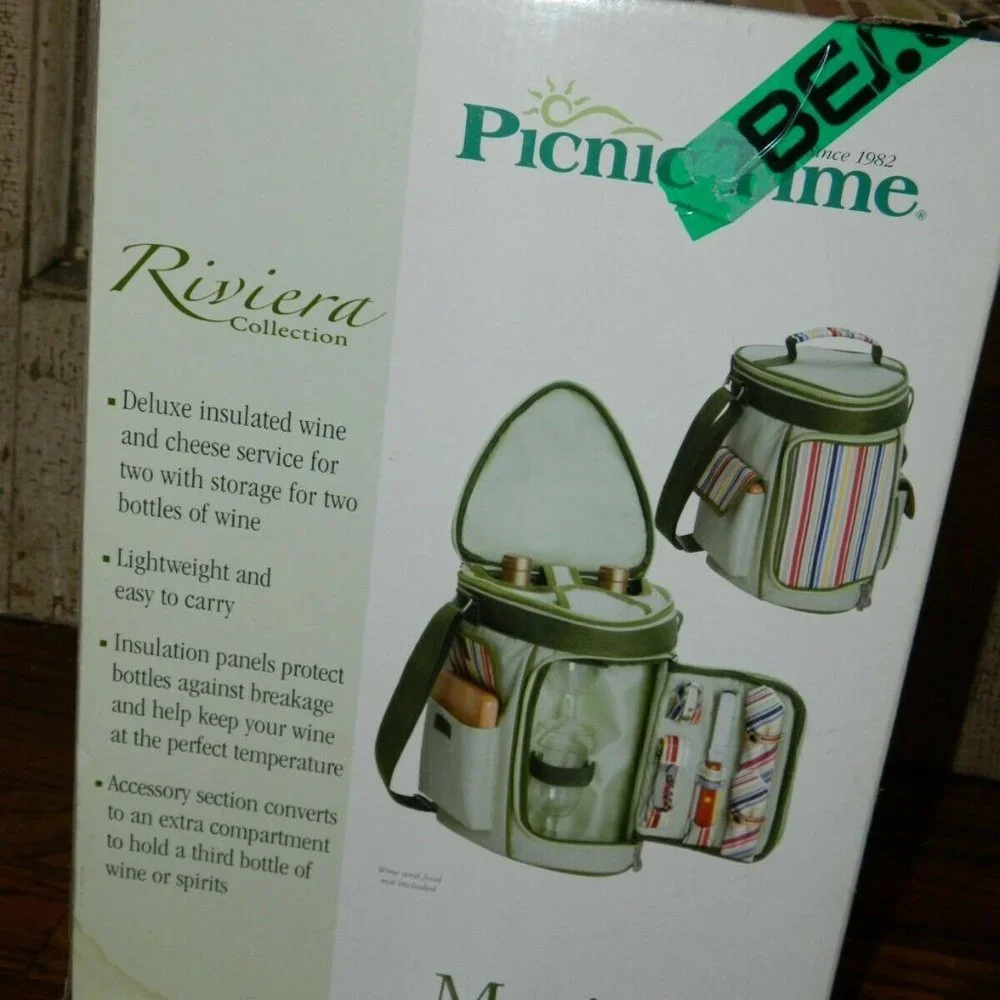 Picnic Time Meritage Wine & Cheese Tote Riviera Collection